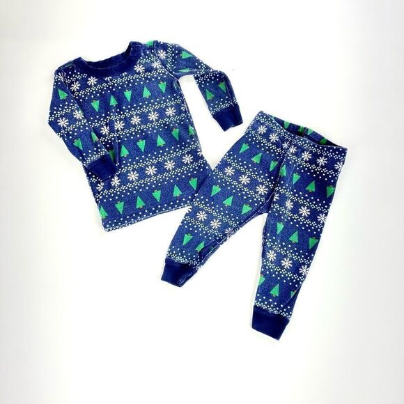 Hanna Andersson to the moon and back Christmas long John pajamas 18-24 - Picture 1 of 5